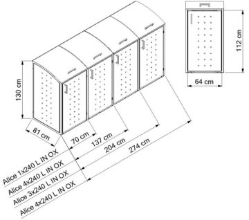 Mülltonnenverkleidung Lochmuster